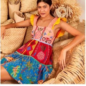 Farm Rio Embroidered Mini Dress